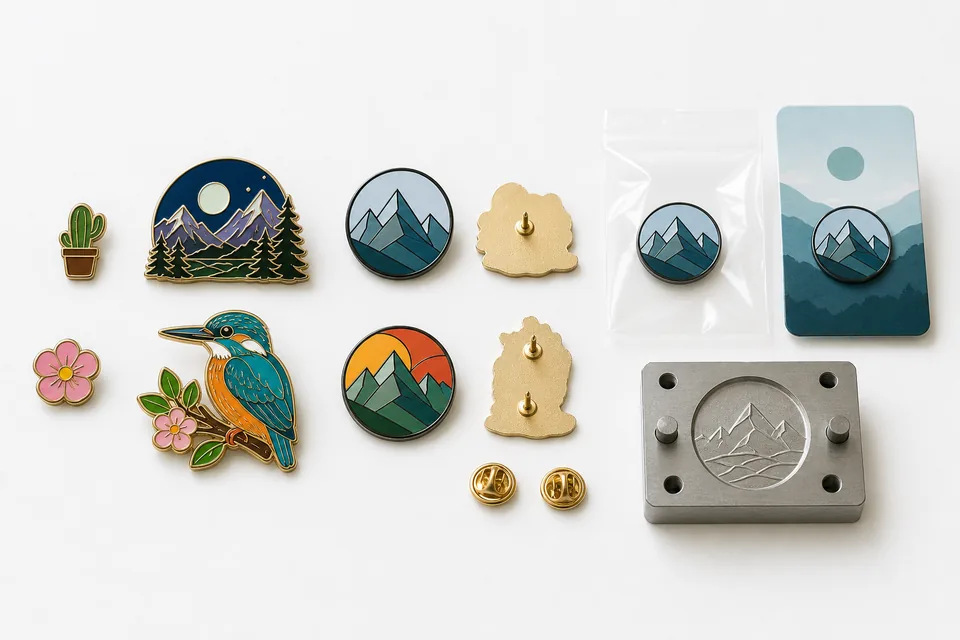 Custom enamel pin cost factors including size colors backings packaging and mold tooling